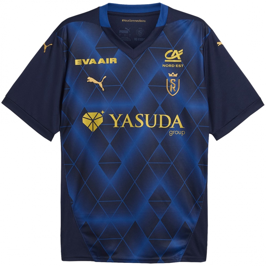 Heren Yunis Abdelhamid #5 Marineblauw Goud Uitshirt Uittenue 2024/25 T-Shirt België