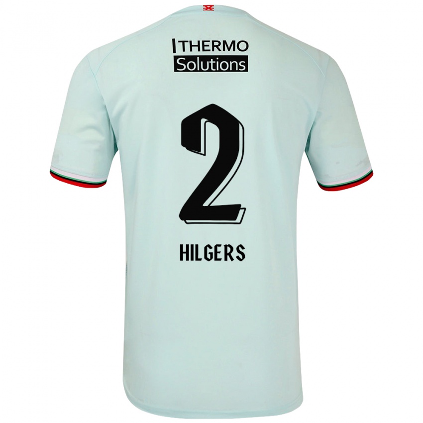 Heren Mees Hilgers #2 Lichtgroen Uitshirt Uittenue 2024/25 T-Shirt België