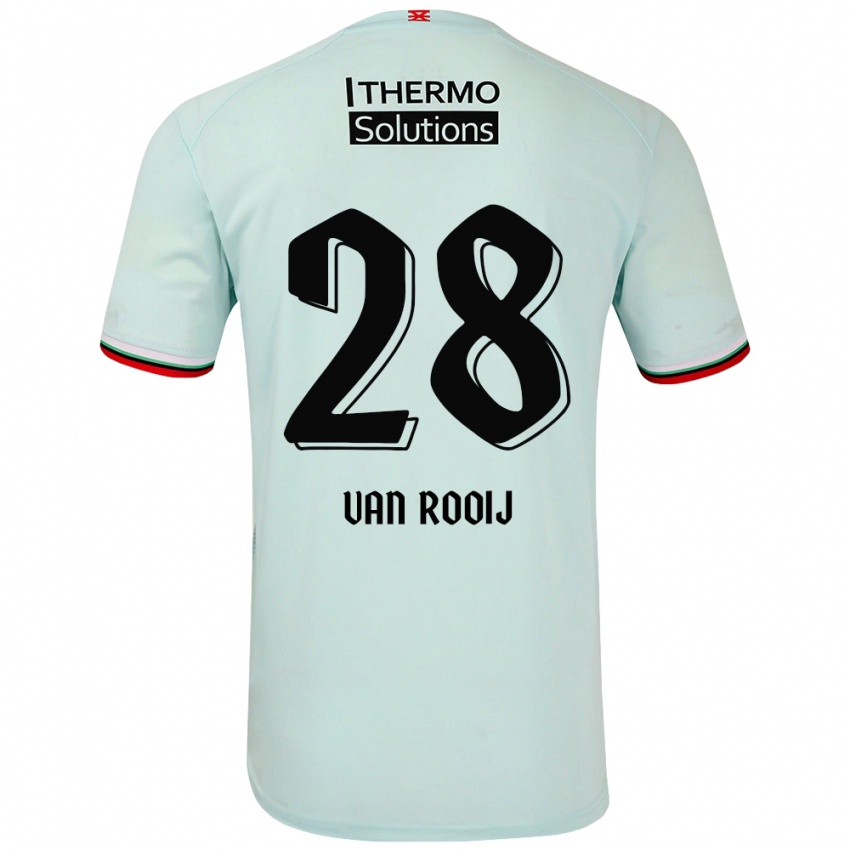 Herren Bart Van Rooij #28 Hellgrün Auswärtstrikot Trikot 2024/25 T-Shirt Belgien