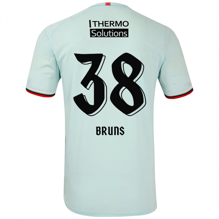 Heren Max Bruns #38 Lichtgroen Uitshirt Uittenue 2024/25 T-Shirt België