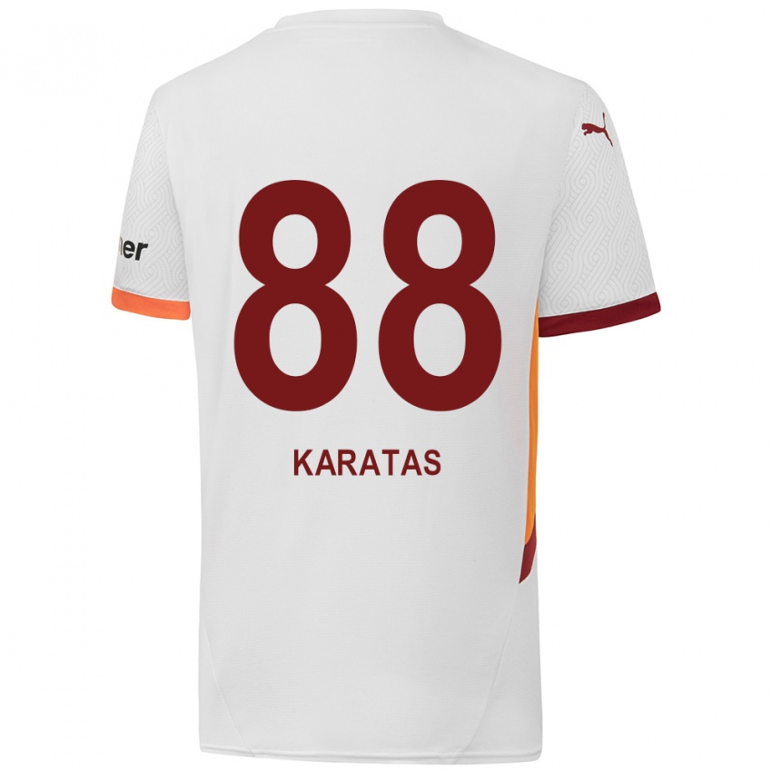 Herren Kazımcan Karataş #88 Weiß Gelb Rot Auswärtstrikot Trikot 2024/25 T-Shirt Belgien