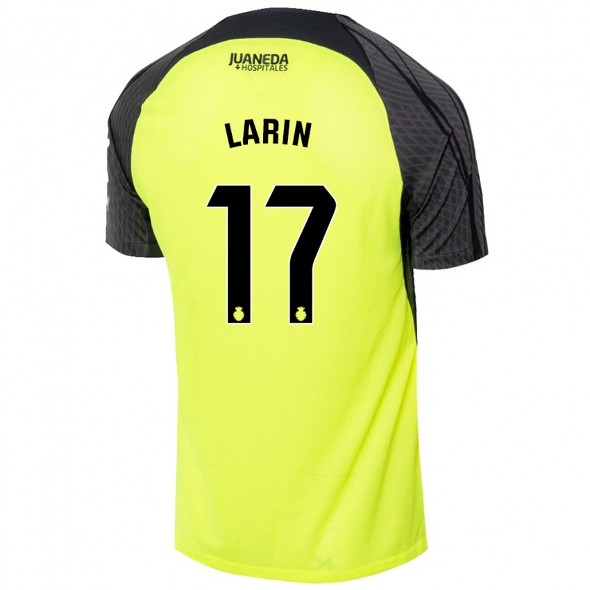 Heren Cyle Larin #17 Fluorescerend Groen Zwart Uitshirt Uittenue 2024/25 T-Shirt België