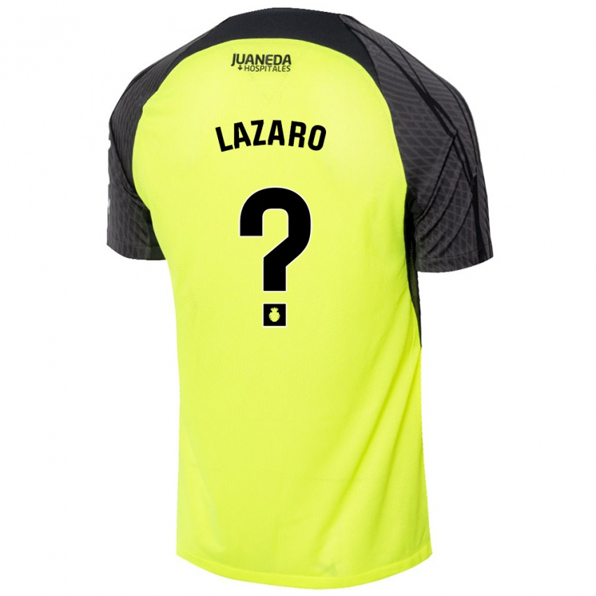 Heren Victor Lázaro #0 Fluorescerend Groen Zwart Uitshirt Uittenue 2024/25 T-Shirt België