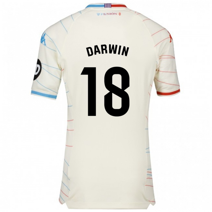 Heren Darwin Machís #18 Wit Rood Blauw Uitshirt Uittenue 2024/25 T-Shirt België