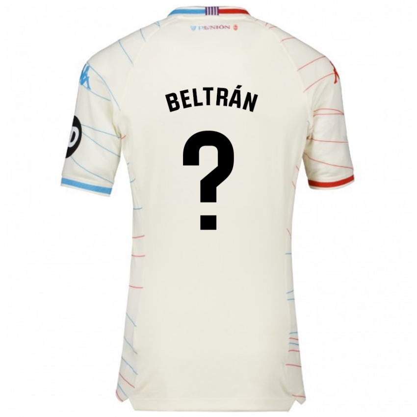 Heren Marco Beltrán #0 Wit Rood Blauw Uitshirt Uittenue 2024/25 T-Shirt België