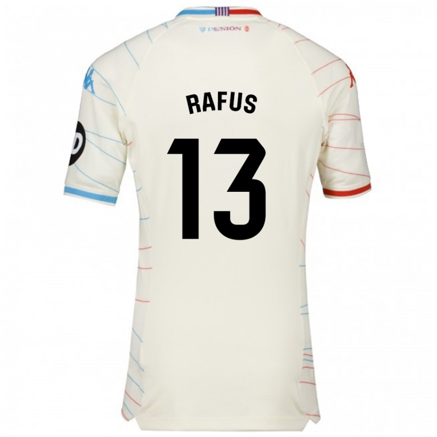 Heren Arnau Rafus #13 Wit Rood Blauw Uitshirt Uittenue 2024/25 T-Shirt België