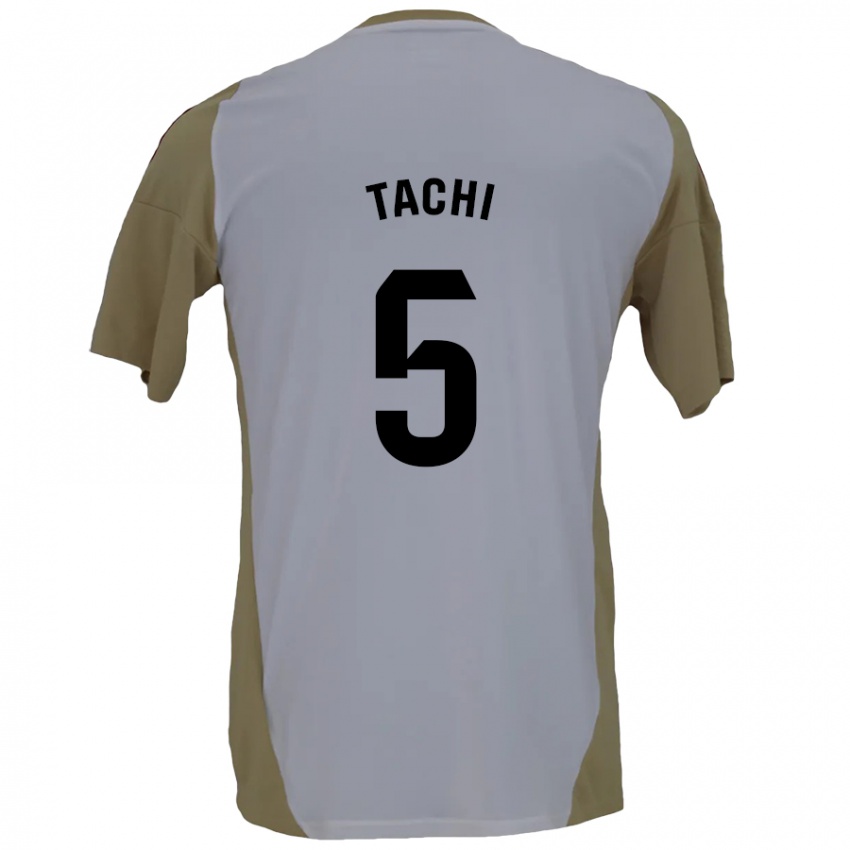 Homme Maillot Tachi #5 Marron Blanc Tenues Extérieur 2024/25 T-Shirt Belgique