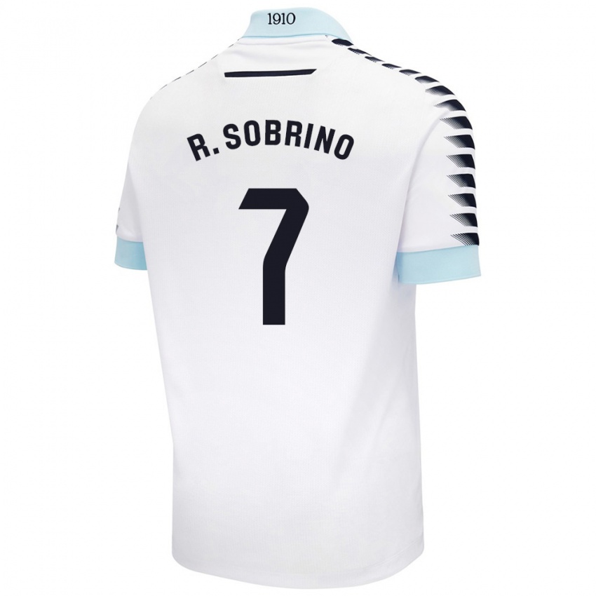 Heren Ruben Sobrino #7 Wit Blauw Uitshirt Uittenue 2024/25 T-Shirt België