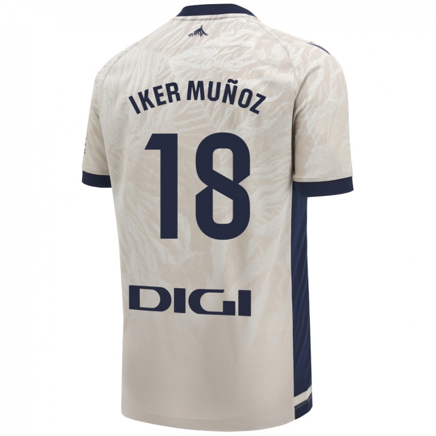 Heren Iker Muñoz #18 Lichtgrijs Uitshirt Uittenue 2024/25 T-Shirt België