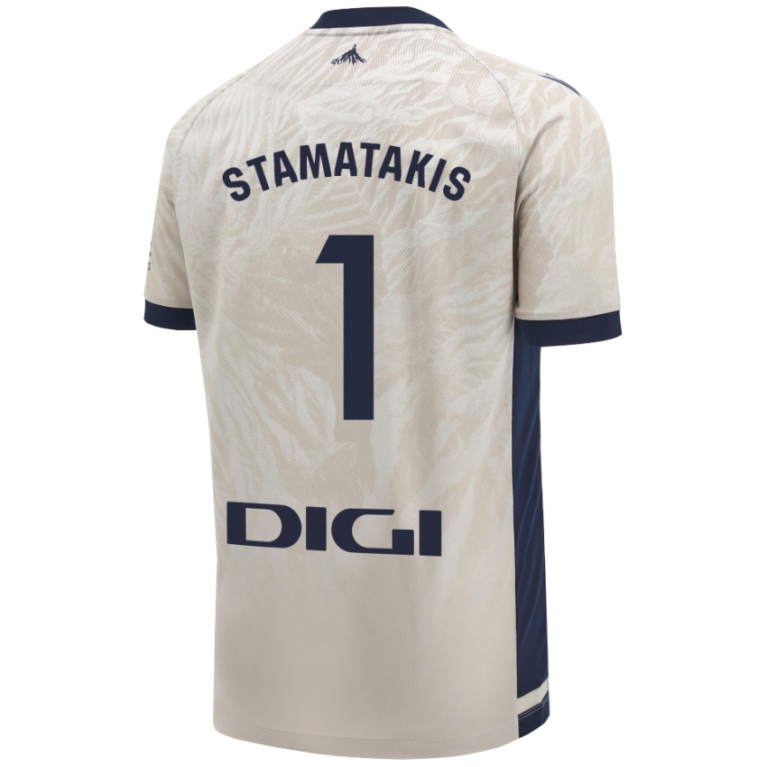 Homme Maillot Dimitrios Stamatakis #1 Gris Clair Tenues Extérieur 2024/25 T-Shirt Belgique