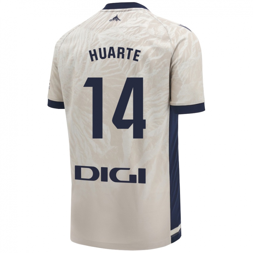 Heren Xabi Huarte #14 Lichtgrijs Uitshirt Uittenue 2024/25 T-Shirt België