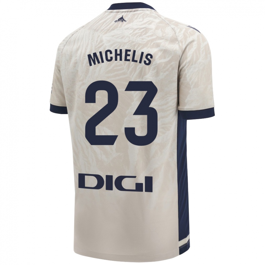 Heren Nikolaos Michelis #23 Lichtgrijs Uitshirt Uittenue 2024/25 T-Shirt België