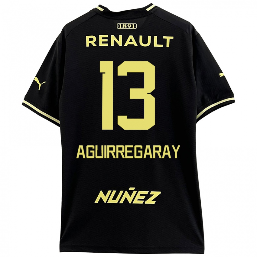 Heren Matías Aguirregaray #13 Zwart Geel Uitshirt Uittenue 2024/25 T-Shirt België