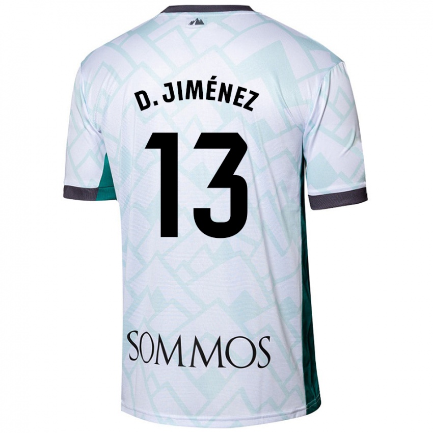 Heren Dani Jiménez #13 Wit Groen Uitshirt Uittenue 2024/25 T-Shirt België