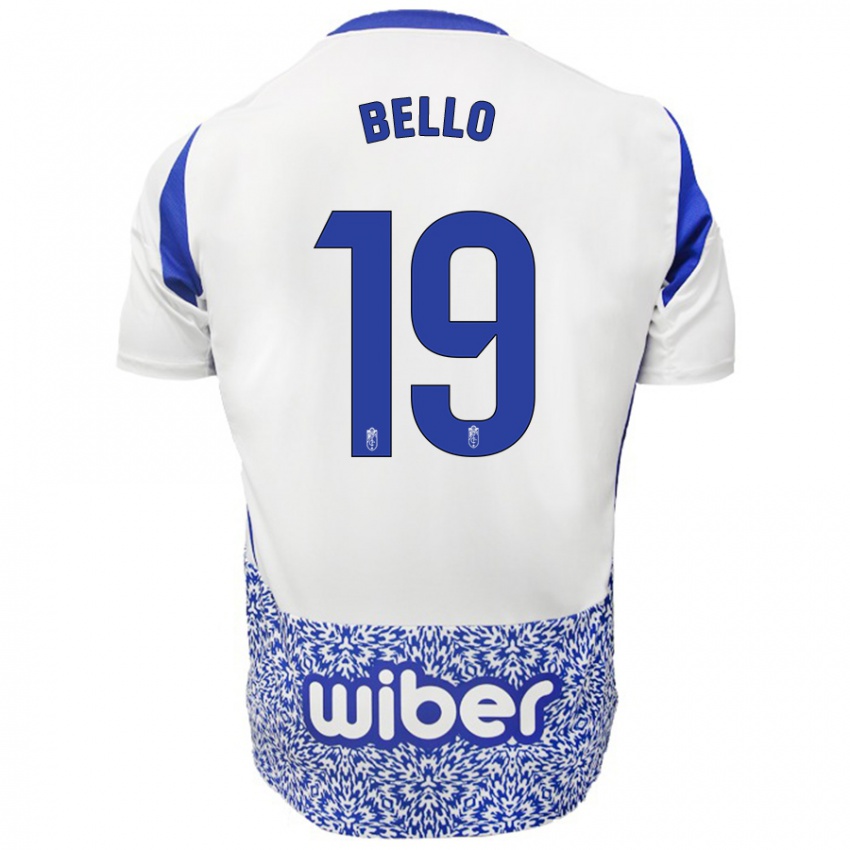 Herren Eghosa Augustine Bello #19 Weiß Blau Auswärtstrikot Trikot 2024/25 T-Shirt Belgien