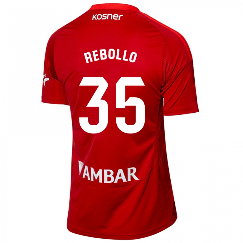 Heren Dani Rebollo #35 Wit Blauw Uitshirt Uittenue 2024/25 T-Shirt België