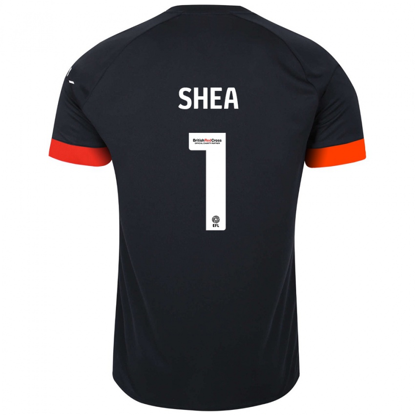 Heren James Shea #1 Zwart Oranje Uitshirt Uittenue 2024/25 T-Shirt België