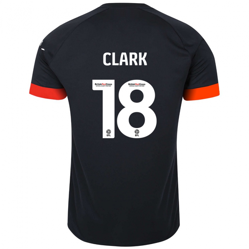 Heren Jordan Clark #18 Zwart Oranje Uitshirt Uittenue 2024/25 T-Shirt België