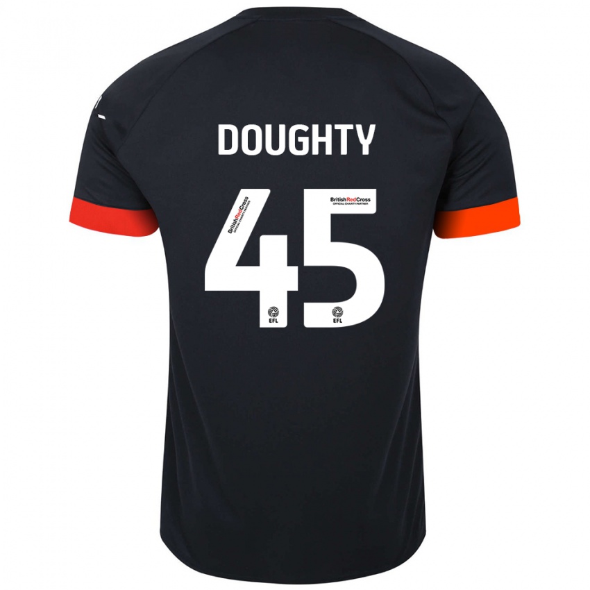 Heren Alfie Doughty #45 Zwart Oranje Uitshirt Uittenue 2024/25 T-Shirt België