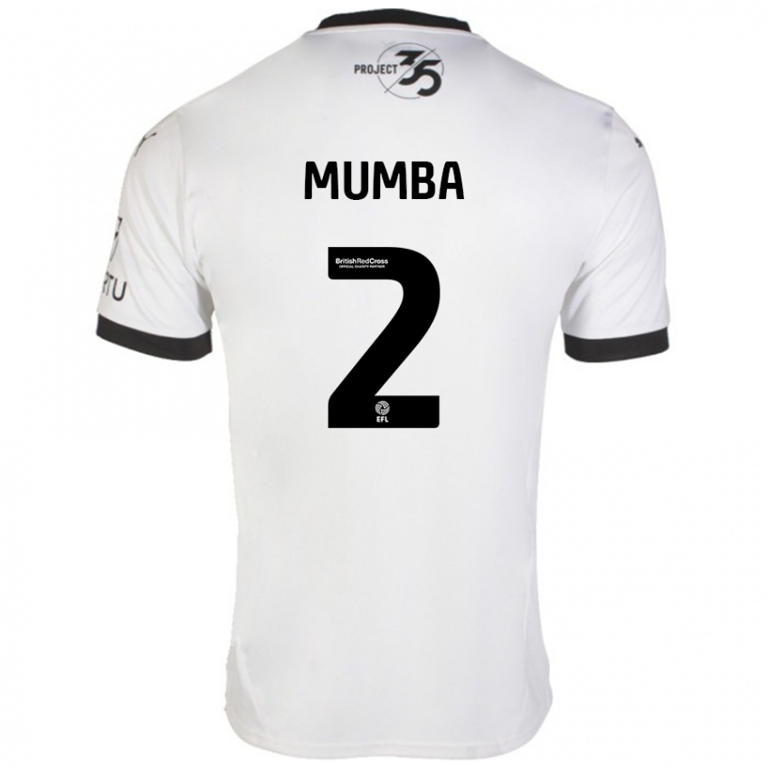 Heren Bali Mumba #2 Wit Zwart Uitshirt Uittenue 2024/25 T-Shirt België