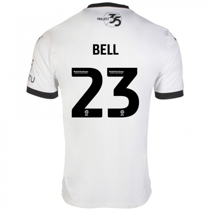 Heren Katelyn Bell #23 Wit Zwart Uitshirt Uittenue 2024/25 T-Shirt België