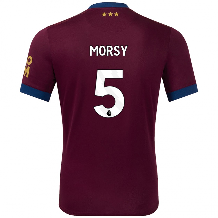 Heren Samy Morsy #5 Bruin Uitshirt Uittenue 2024/25 T-Shirt België