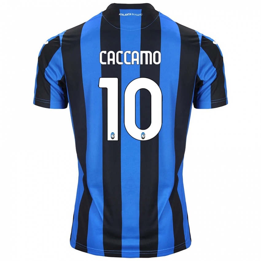 Dames Patrizia Caccamo #10 Blauw Zwart Thuisshirt Thuistenue 2024/25 T-Shirt België