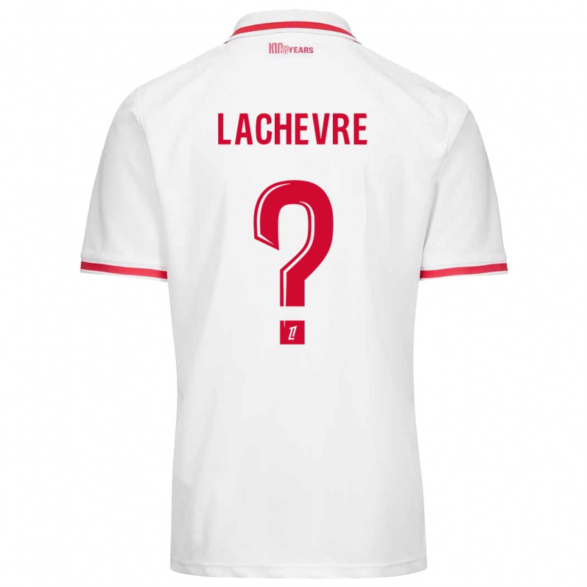 Femme Maillot Téo Lachevre #0 Blanc Rouge Tenues Domicile 2024/25 T-Shirt Belgique