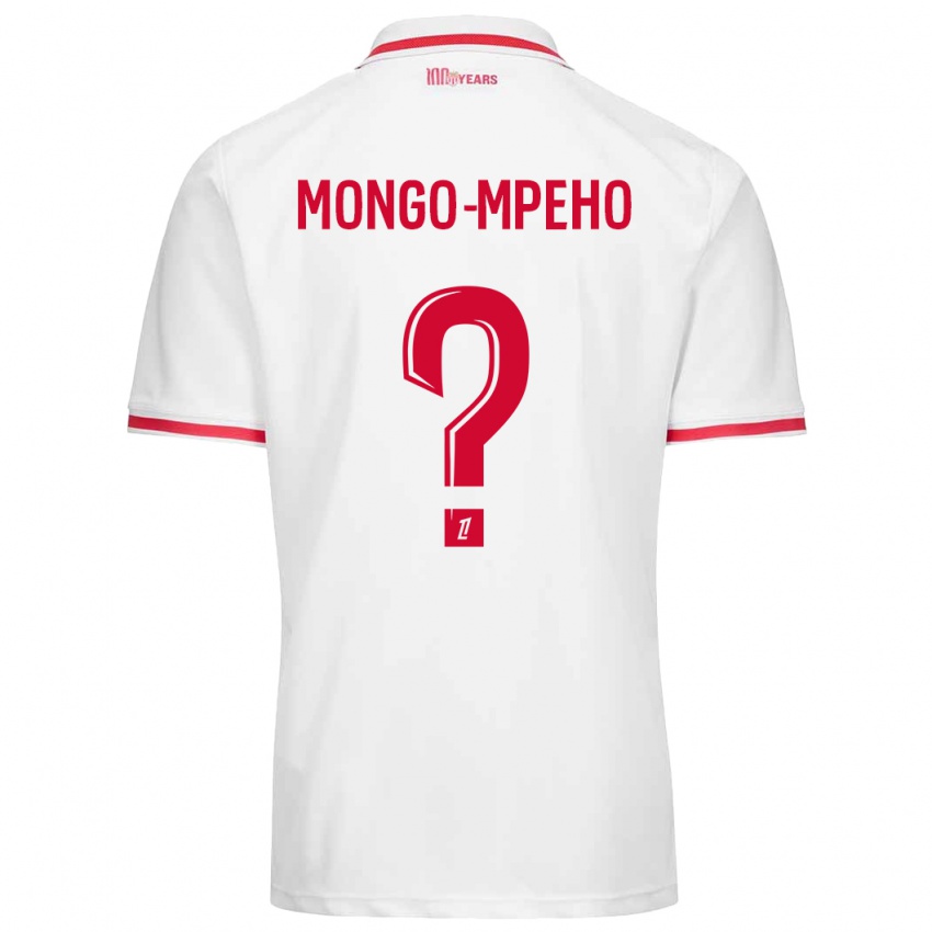 Femme Maillot Djordan Mongo-Mpeho #0 Blanc Rouge Tenues Domicile 2024/25 T-Shirt Belgique