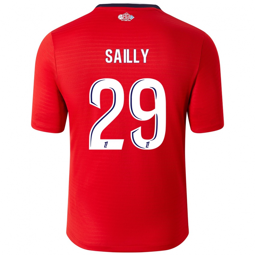 Femme Maillot Charlotte Sailly #29 Rouge Blanc Tenues Domicile 2024/25 T-Shirt Belgique