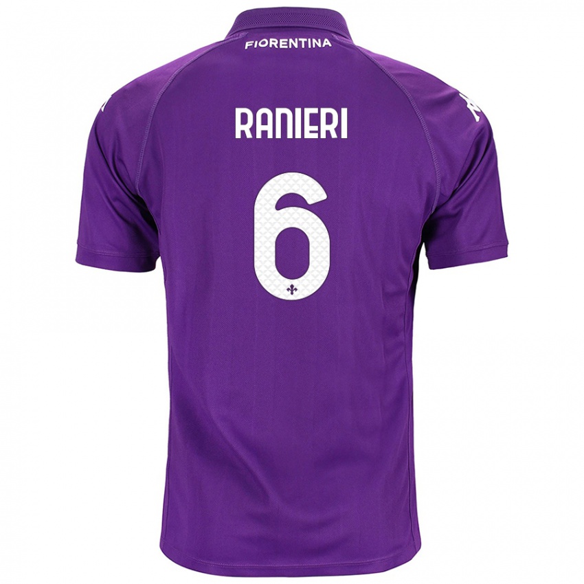 Dames Luca Ranieri #6 Paars Thuisshirt Thuistenue 2024/25 T-Shirt België