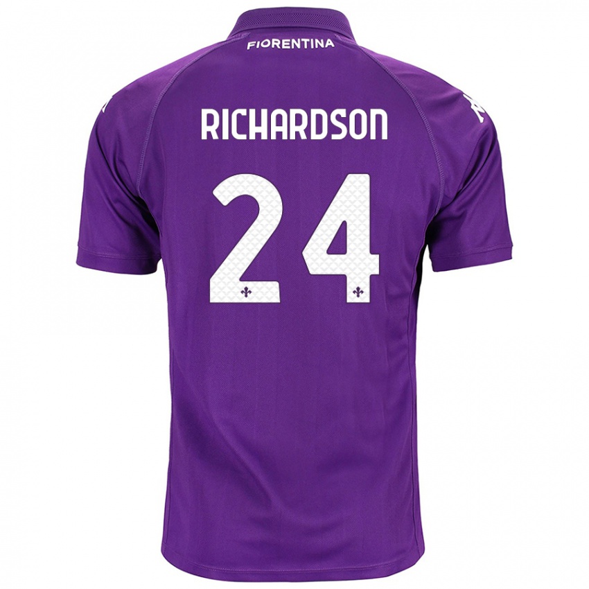 Dames Amir Richardson #24 Paars Thuisshirt Thuistenue 2024/25 T-Shirt België