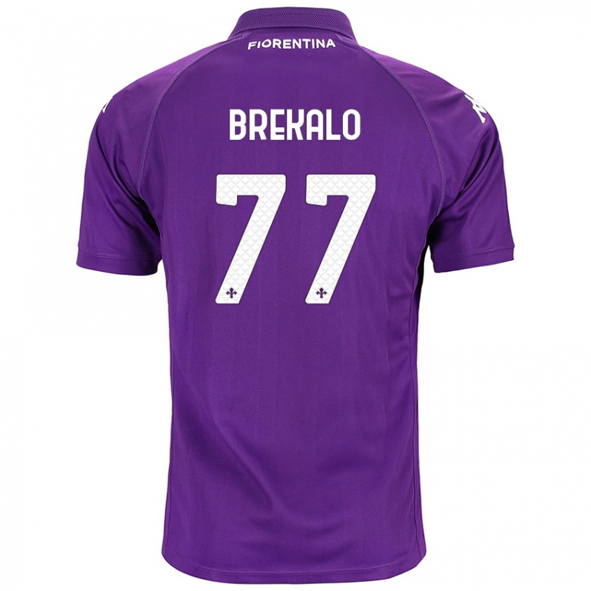 Dames Josip Brekalo #77 Paars Thuisshirt Thuistenue 2024/25 T-Shirt België