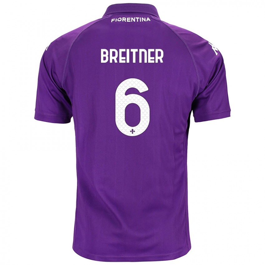 Damen Stephanie Breitner #6 Violett Heimtrikot Trikot 2024/25 T-Shirt Belgien