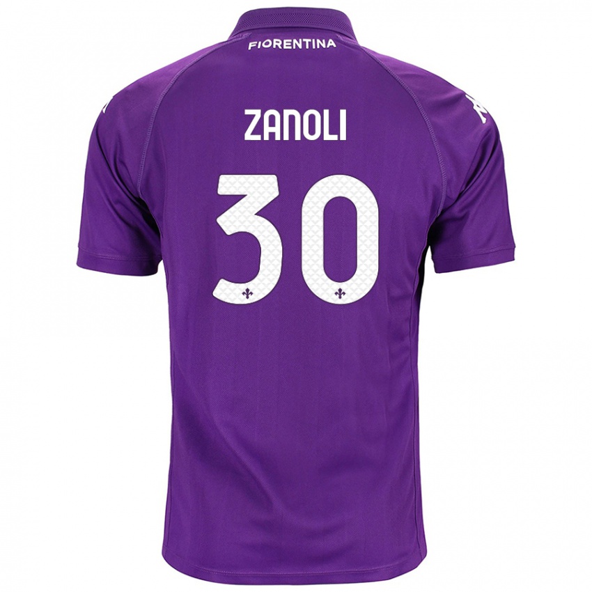 Femme Maillot Martina Zanoli #30 Violet Tenues Domicile 2024/25 T-Shirt Belgique