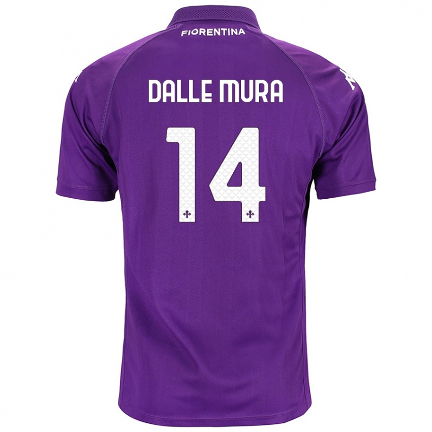 Dames Christian Dalle Mura #14 Paars Thuisshirt Thuistenue 2024/25 T-Shirt België