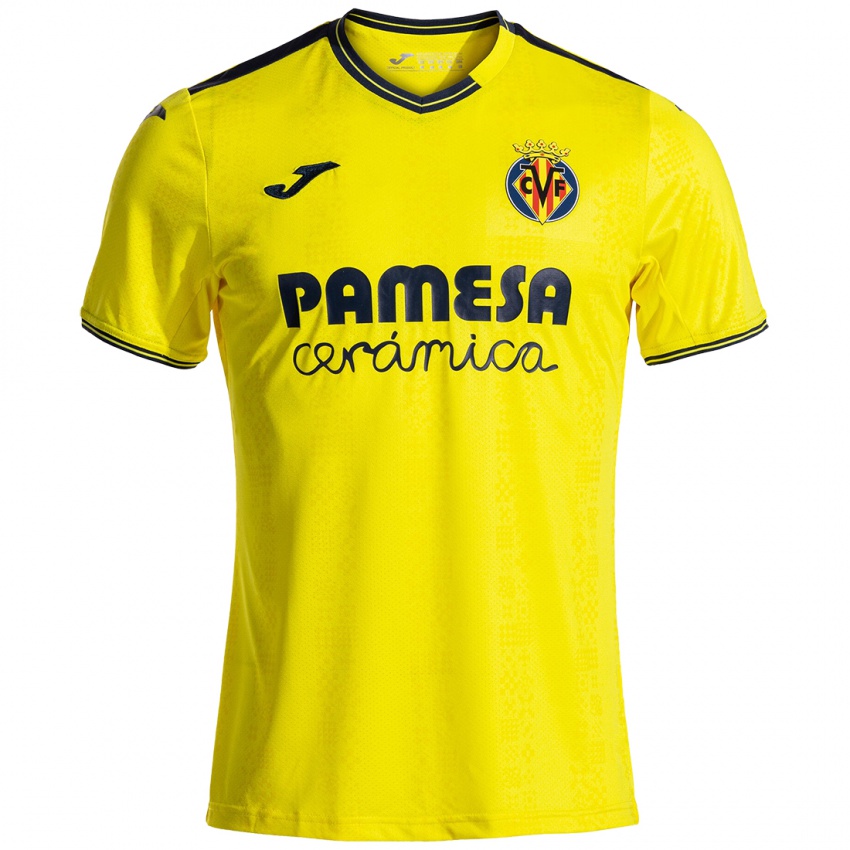 Femme Maillot Carlo García #0 Jaune Noir Tenues Domicile 2024/25 T-Shirt Belgique