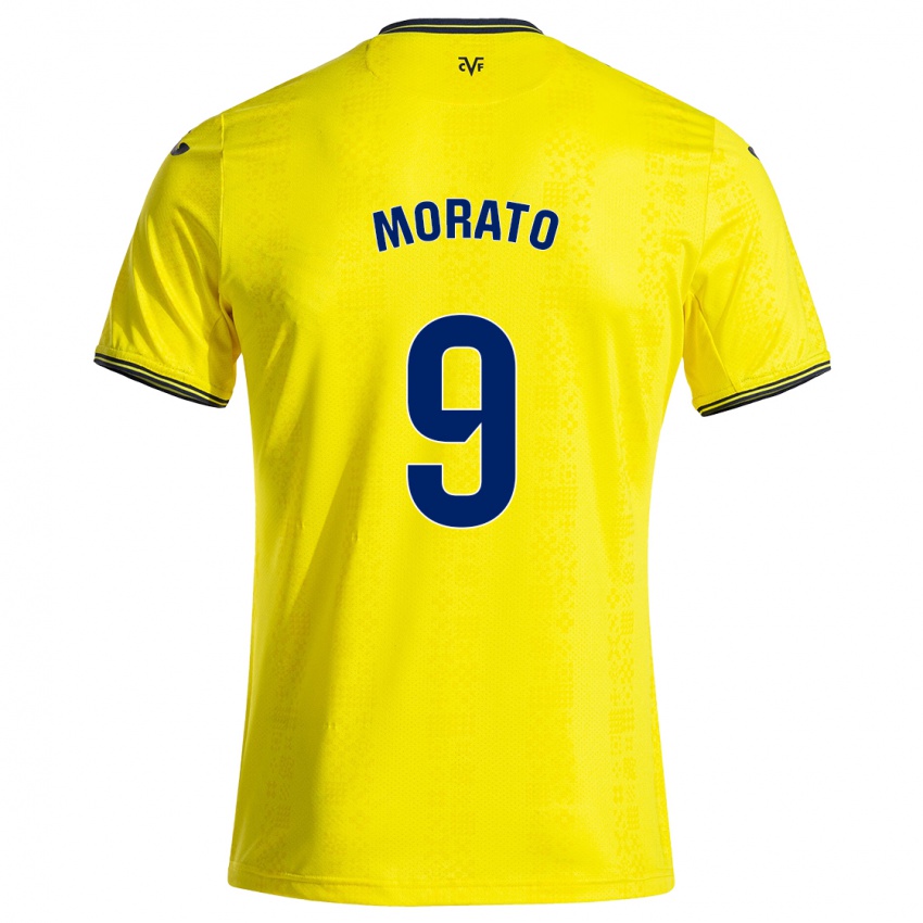 Dames Teresa Morató #9 Geel Zwart Thuisshirt Thuistenue 2024/25 T-Shirt België