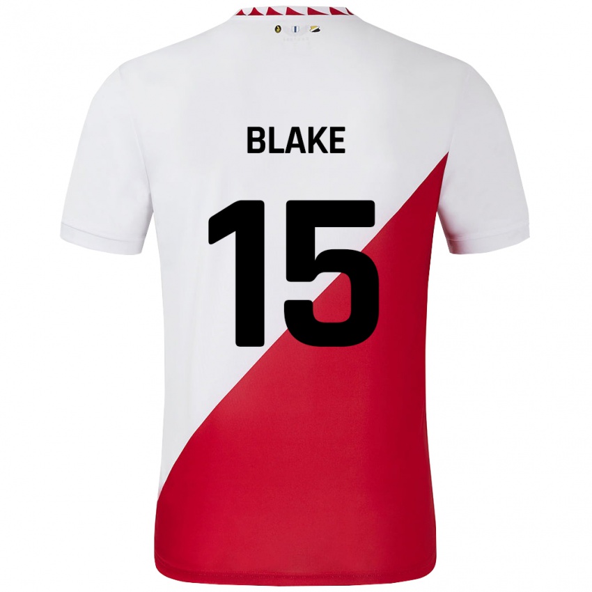 Dames Adrian Blake #15 Wit Rood Thuisshirt Thuistenue 2024/25 T-Shirt België