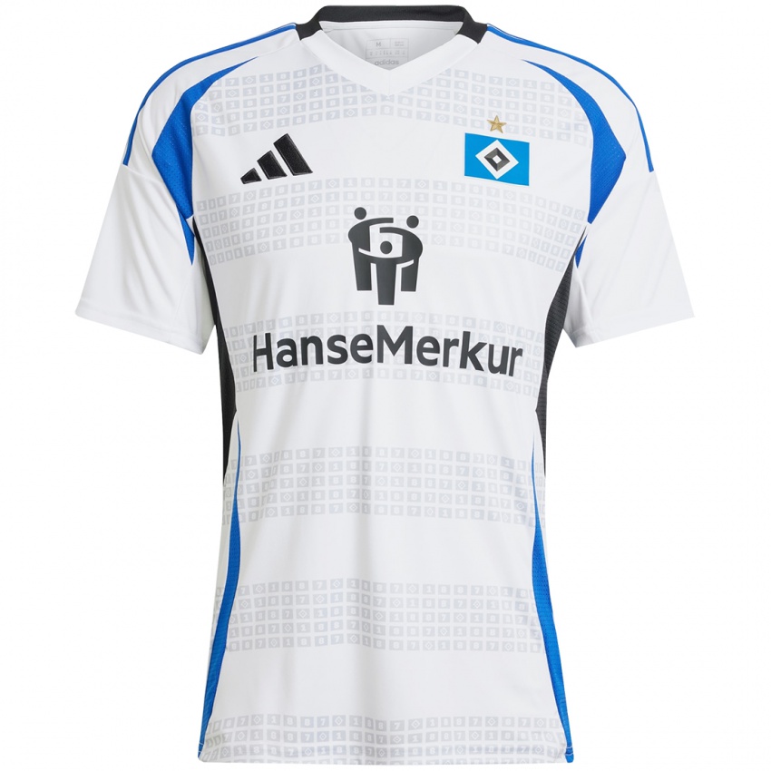 Dames Niklas Tepe #6 Wit Blauw Thuisshirt Thuistenue 2024/25 T-Shirt België