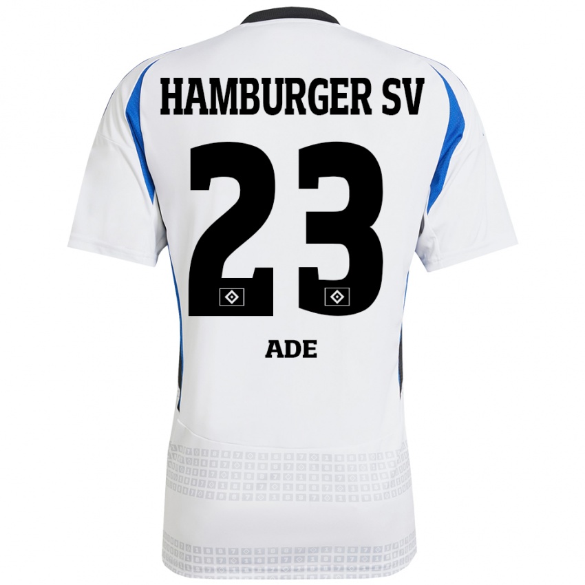 Dames Jeremy Ade #23 Wit Blauw Thuisshirt Thuistenue 2024/25 T-Shirt België