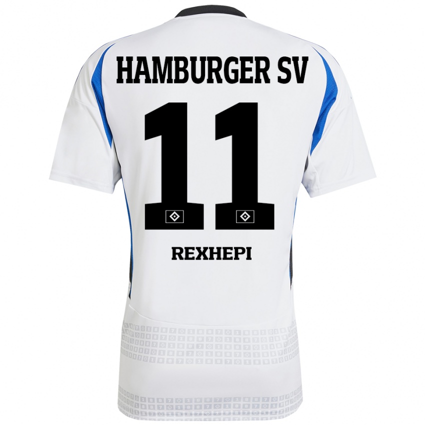 Dames Arlind Rexhepi #11 Wit Blauw Thuisshirt Thuistenue 2024/25 T-Shirt België