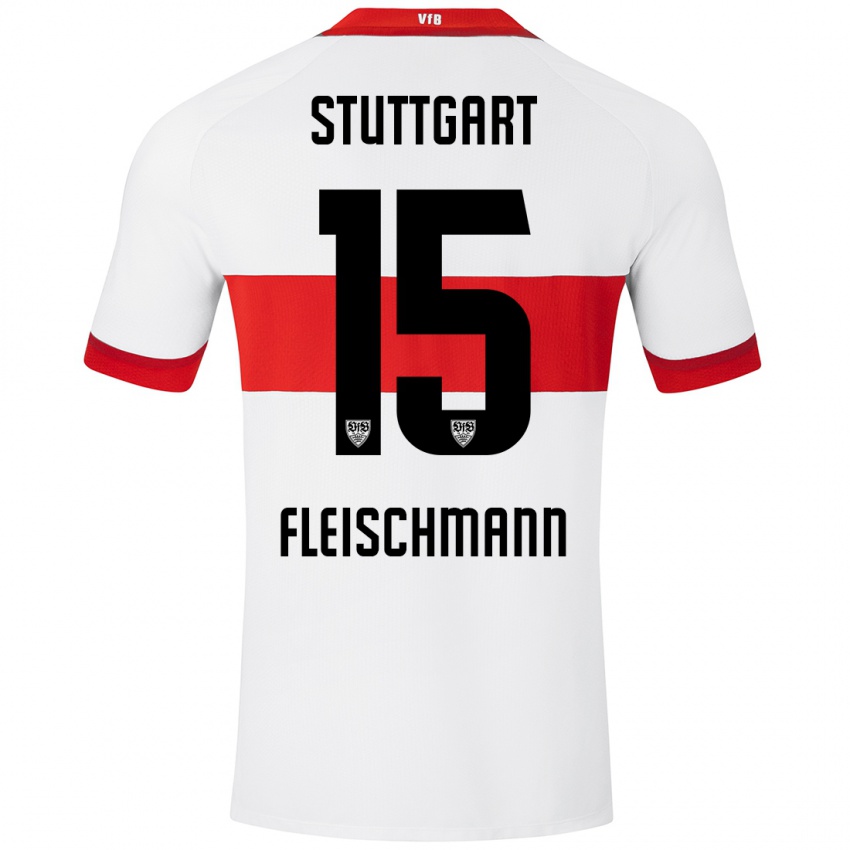 Dames Svea Fleischmann #15 Wit Rood Thuisshirt Thuistenue 2024/25 T-Shirt België