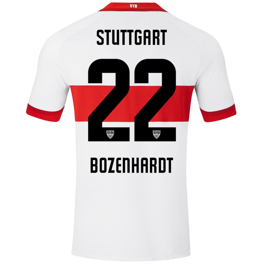 Dames Laura Bozenhardt #22 Wit Rood Thuisshirt Thuistenue 2024/25 T-Shirt België