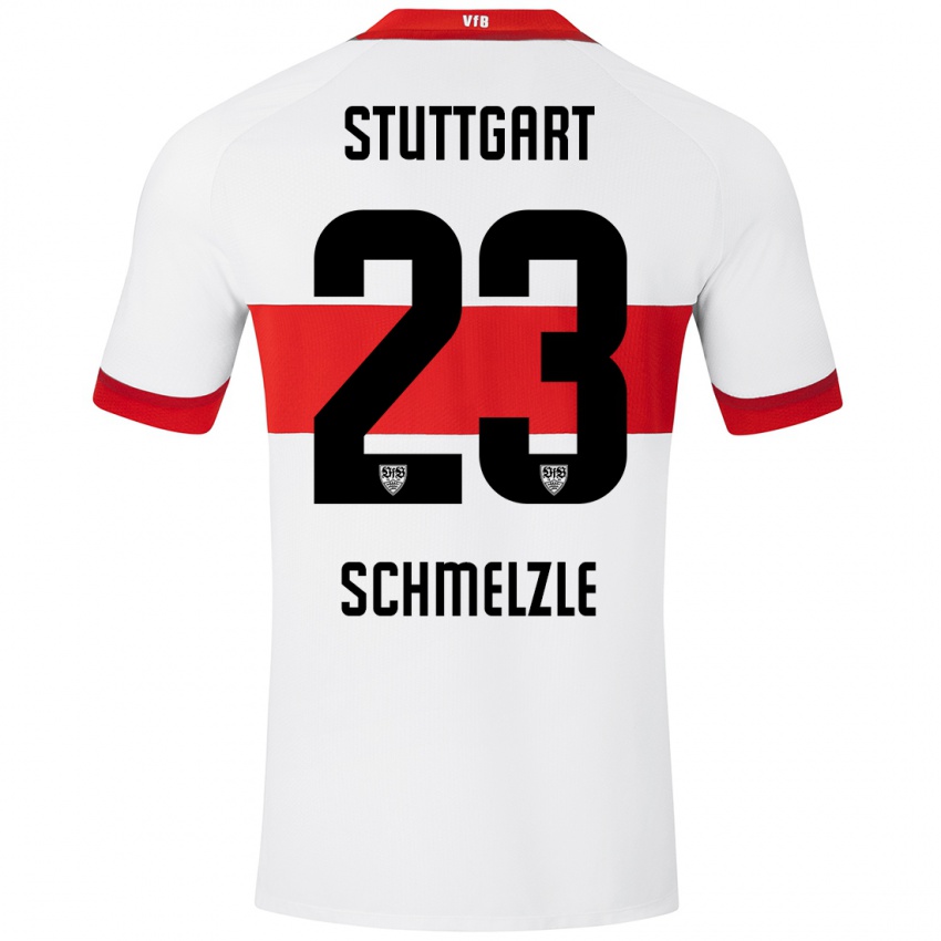 Dames Marlen Schmelzle #23 Wit Rood Thuisshirt Thuistenue 2024/25 T-Shirt België