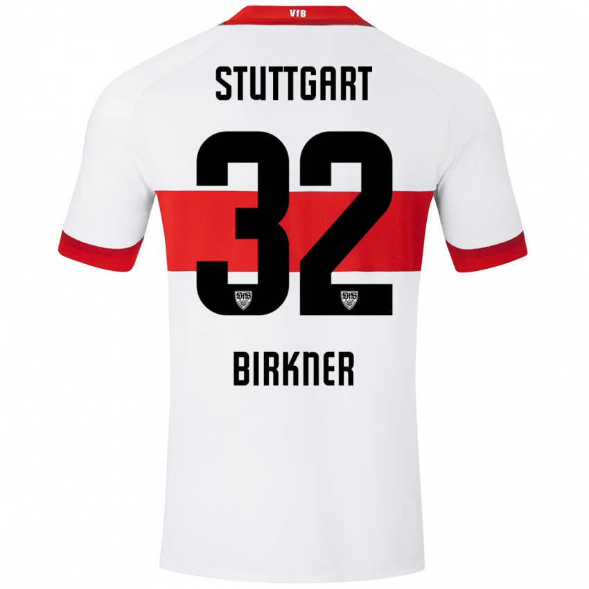 Dames Hanna Birkner #32 Wit Rood Thuisshirt Thuistenue 2024/25 T-Shirt België