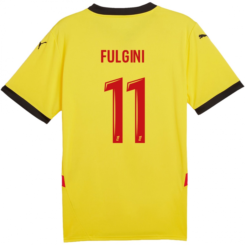 Dames Angelo Fulgini #11 Geel Rood Thuisshirt Thuistenue 2024/25 T-Shirt België