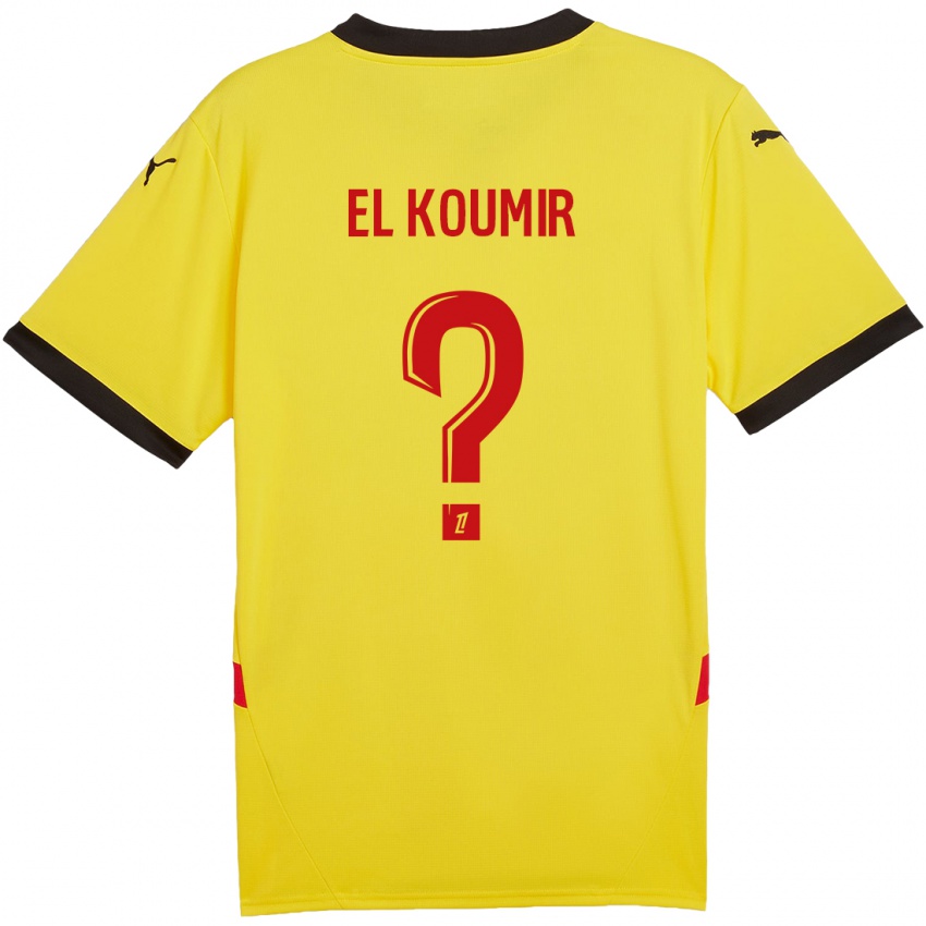 Dames Kaïna El Koumir #0 Geel Rood Thuisshirt Thuistenue 2024/25 T-Shirt België