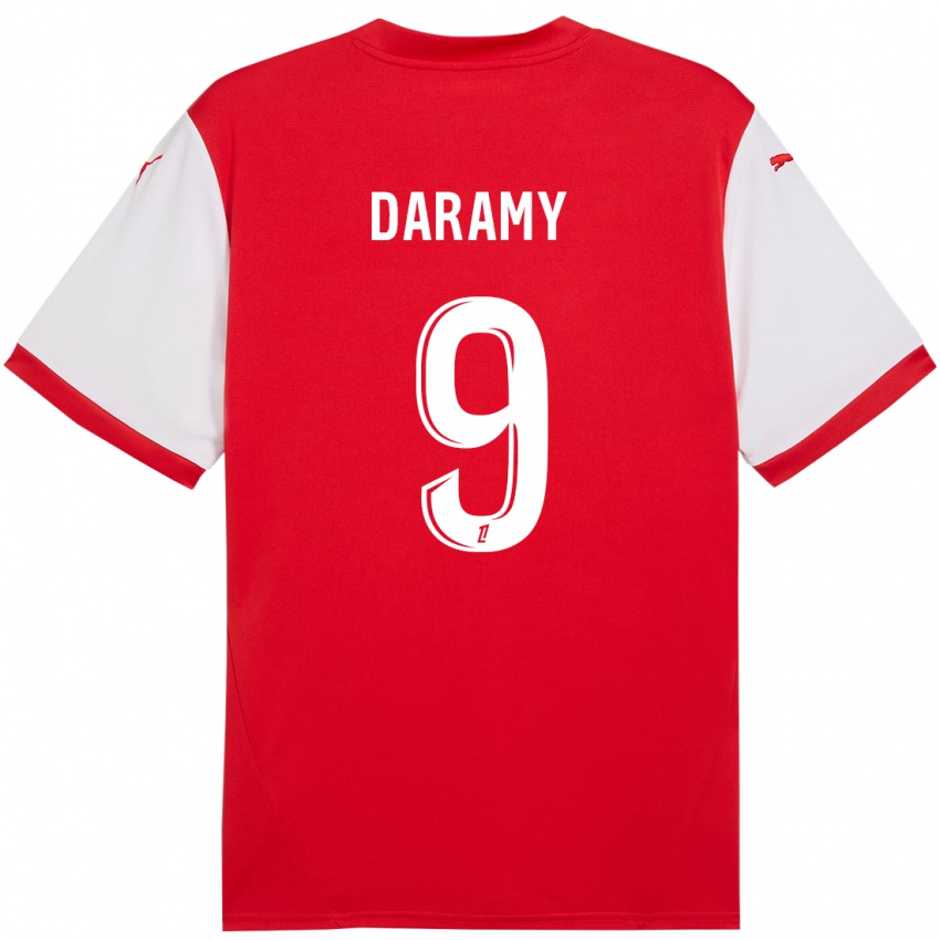 Dames Mohamed Daramy #9 Rood Wit Thuisshirt Thuistenue 2024/25 T-Shirt België