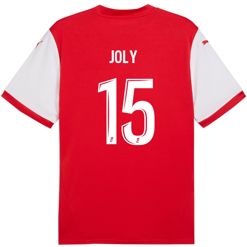 Femme Maillot Lou-Ann Joly #15 Rouge Blanc Tenues Domicile 2024/25 T-Shirt Belgique